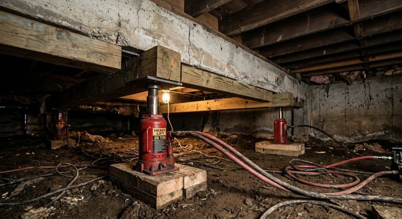 Foundation Jacking in Iron Station, NC