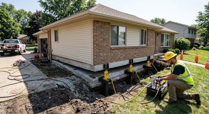 Foundation Lifting in Iron Station, NC