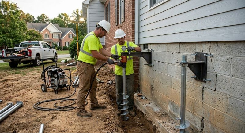 Helical Piers Installation in Lincolnton, NC