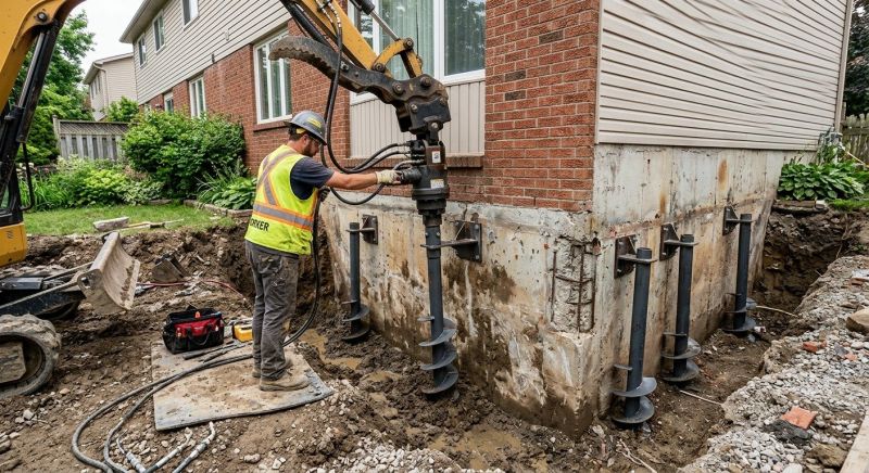Helical Pile Installation in Lincolnton, NC