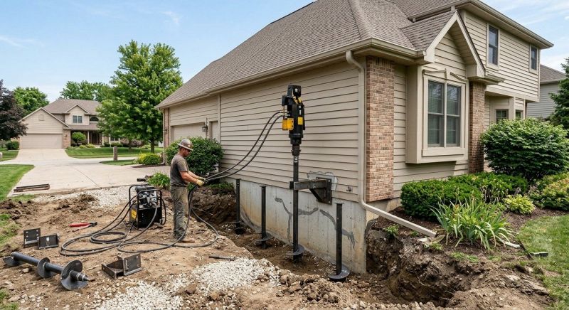 Helical Pile Installation in Lincolnton, NC