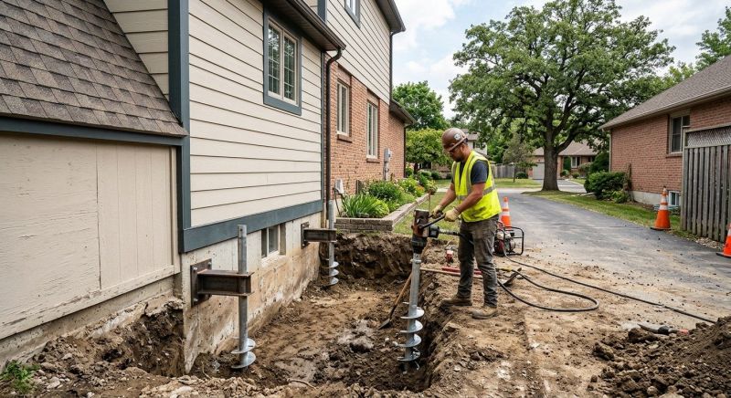 Helical Pile Installation in Lincolnton, NC
