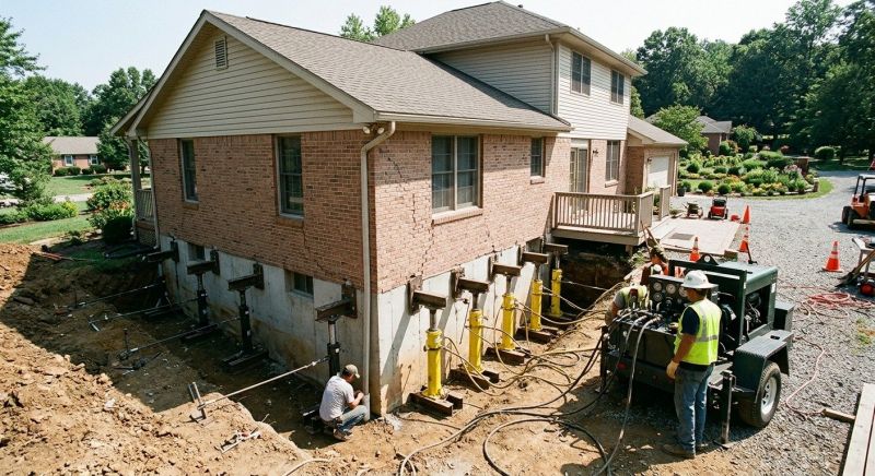 Sinking Foundation Lifting in Lincolnton, NC
