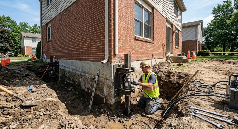 Sinking Foundation Repair in Gastonia, NC