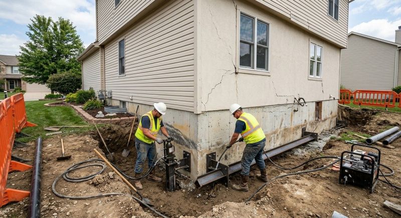 Sinking Foundation Repair in Newton, NC